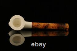 Srv -Modern Dublin Self-Sitter Block Meerschaum Pipe with fitted case M2128