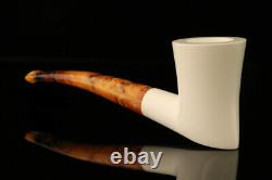 Srv -Modern Dublin Self-Sitter Block Meerschaum Pipe with fitted case M2128