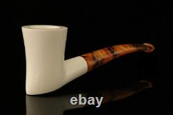 Srv -Modern Dublin Self-Sitter Block Meerschaum Pipe with fitted case M2128