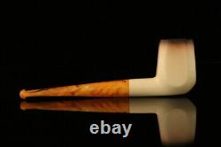 Srv Paneled Straight Self Sitter Block Meerschaum Pipe with fitted case M3322