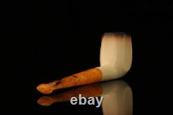 Srv Paneled Straight Self Sitter Block Meerschaum Pipe with fitted case M3322