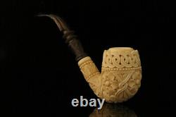 Srv Premium Deluxe Block Meerschaum Pipe Carved by Tekin with case M3279