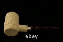 Srv Premium Deluxe Poker Block Meerschaum Pipe with CASE 10485