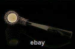 Srv Premium Lattice Block Meerschaum Pipe with custom CASE 10924