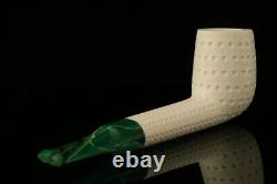 Srv Premium Lattice Canadian Block Meerschaum Pipe with custom CASE 10053