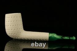 Srv Premium Lattice Canadian Block Meerschaum Pipe with custom CASE 10053
