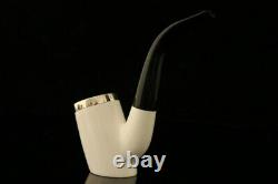 Srv Premium Poker Self Sitter Block Meerschaum Pipe with CASE 11099