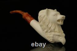 Srv Wolf & Eagle Block Meerschaum Pipe with fitted case M3380