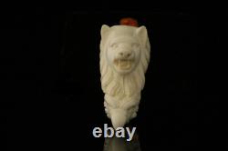 Srv Wolf & Eagle Block Meerschaum Pipe with fitted case M3380
