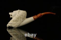 Srv Wolf & Eagle Block Meerschaum Pipe with fitted case M3380