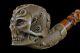 Sugar Skull Pipe By Ali Block Meerschaum-new Handmade Custom Made Case#867