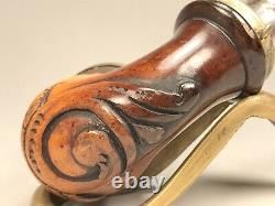 Superb Antique EW 1860 Block MEERSCHAUM Churchwarden HORN Estate Pipe Pipa