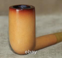 Superb Chimney BLOCK MEERSCHAUM AMBER STEMN. MINT Estate Pipe