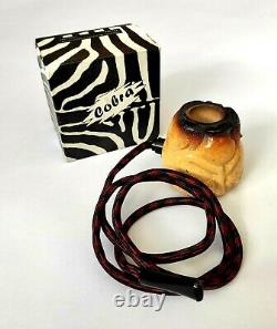 Superb! Rare! Unsmoked! African Block Meerschaum Cobra Table Pipe Estate Pipe