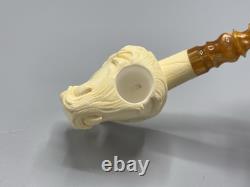 TEKIN Mustang Horse Figure Pipe BLOCK MEERSCHAUM-NEW-HAND CARVED W Case#1597