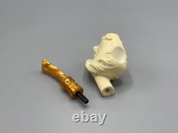 TEKIN Mustang Horse Figure Pipe BLOCK MEERSCHAUM-NEW-HAND CARVED W Case#1597