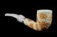 Tekin Rusticated Bent Pipe Block Meerschaum-new-hand Carved W Case#182
