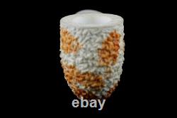 TEKIN Rusticated Bent Pipe BLOCK MEERSCHAUM-NEW-HAND CARVED W Case#182