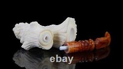 Talking Tree Figure Pipe BY Kenan Block Meerschaum-Handmade NEW W CASE#596