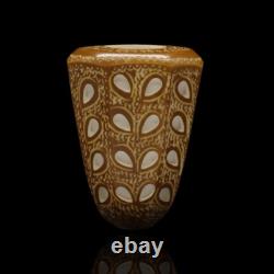 Tall Precolored Dublin Panel Pipe BLOCK MEERSCHAUM-NEW-HAND CARVED W Case#183