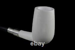 Tall Stack Smooth Cutty Pipe New Block Meerschaum Handmade W Case#1065