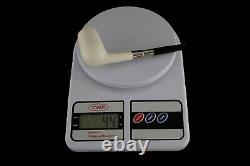 Tall Stack Smooth Cutty Pipe New Block Meerschaum Handmade W Case#1065