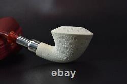 Tekin Calabash Pipe -new-block Meerschaum Handmade W Case#767 Army Pocket Spigot