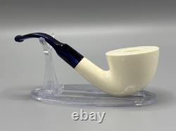 Tekin Fat Smooth Dublin Pipe New block Meerschaum Handmade Army Pocket Case#1057