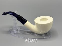 Tekin Fat Smooth Dublin Pipe New block Meerschaum Handmade Army Pocket Case#1057