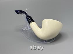 Tekin Fat Smooth Dublin Pipe New block Meerschaum Handmade Army Pocket Case#1057
