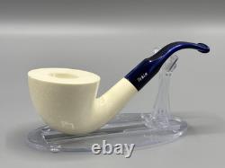 Tekin Fat Smooth Dublin Pipe New block Meerschaum Handmade Army Pocket Case#1057