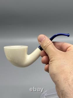 Tekin Fat Smooth Dublin Pipe New block Meerschaum Handmade Army Pocket Case#1057