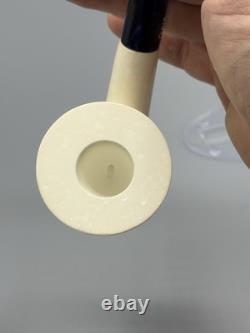 Tekin Fat Smooth Dublin Pipe New block Meerschaum Handmade Army Pocket Case#1057