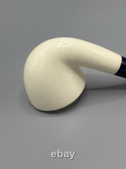 Tekin Fat Smooth Dublin Pipe New block Meerschaum Handmade Army Pocket Case#1057