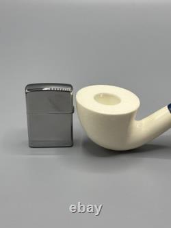 Tekin Fat Smooth Dublin Pipe New block Meerschaum Handmade Army Pocket Case#1057