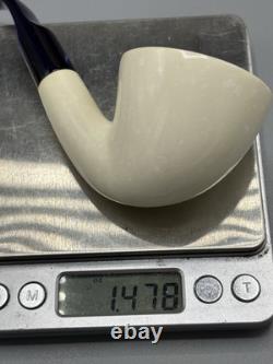 Tekin Fat Smooth Dublin Pipe New block Meerschaum Handmade Army Pocket Case#1057