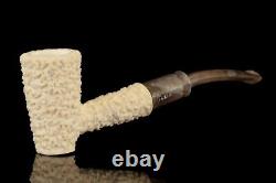 Tekin Rusticated Poker Pipe new-block Meerschaum Handmade W Case#58