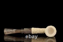 Tekin Rusticated Poker Pipe new-block Meerschaum Handmade W Case#58