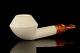 Tekin Smooth Rhodesian Nose Warmer Pipe New-block Meerschaum Handmade W Case#886
