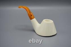 Tekin Smooth Volcano Pipe New Block Meerschaum Handmade W Case#1790