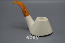 Tekin Smooth Volcano Pipe New Block Meerschaum Handmade W Case#1790