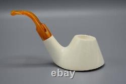 Tekin Smooth Volcano Pipe New Block Meerschaum Handmade W Case#1790