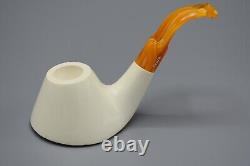 Tekin Smooth Volcano Pipe New Block Meerschaum Handmade W Case#1790