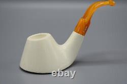 Tekin Smooth Volcano Pipe New Block Meerschaum Handmade W Case#1790