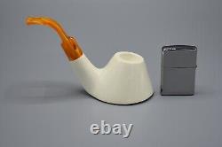 Tekin Smooth Volcano Pipe New Block Meerschaum Handmade W Case#1790