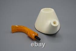 Tekin Smooth Volcano Pipe New Block Meerschaum Handmade W Case#1790