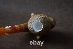 The King Kong, Gorilla PIPE Block Meerschaum-NEW Handmade Fitted CASE#1706