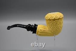 Topkapi Calabash Pipe BLOCK MEERSCHAUM-NEW Handmade Reverse Calabash W Case#1355