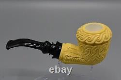 Topkapi Calabash Pipe BLOCK MEERSCHAUM-NEW Handmade Reverse Calabash W Case#1355