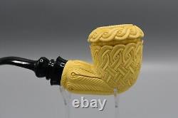 Topkapi Calabash Pipe BLOCK MEERSCHAUM-NEW Handmade Reverse Calabash W Case#1355